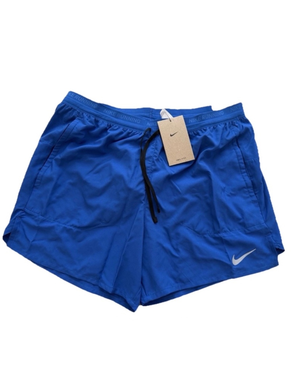 NIKE Men’s STRIDE RUNNING SHORTS 5" 2 In 1 ROYAL BLUE Size Medium M YKK Zip